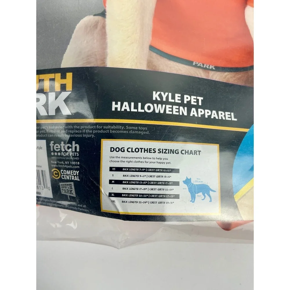 South Park Kyle‎ Pet Halloween Costume Apparel Large Dog New